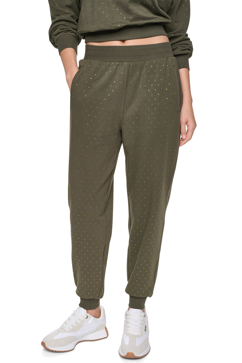 HIGH-RISE RHINESTONE JOGGER PANT