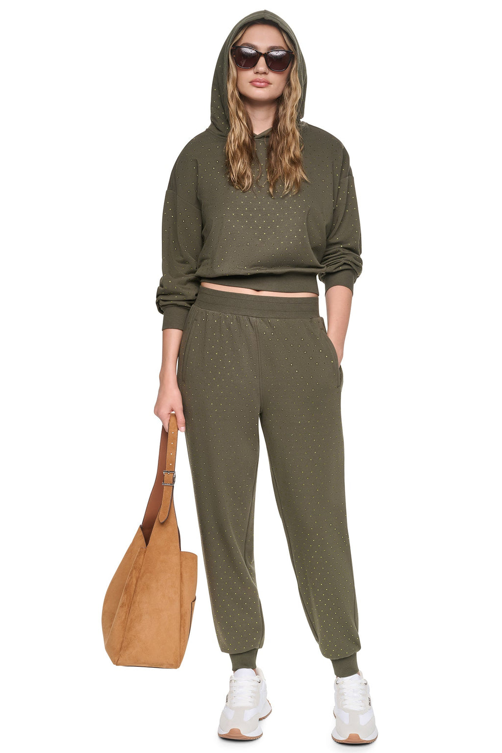 HIGH-RISE RHINESTONE JOGGER PANT