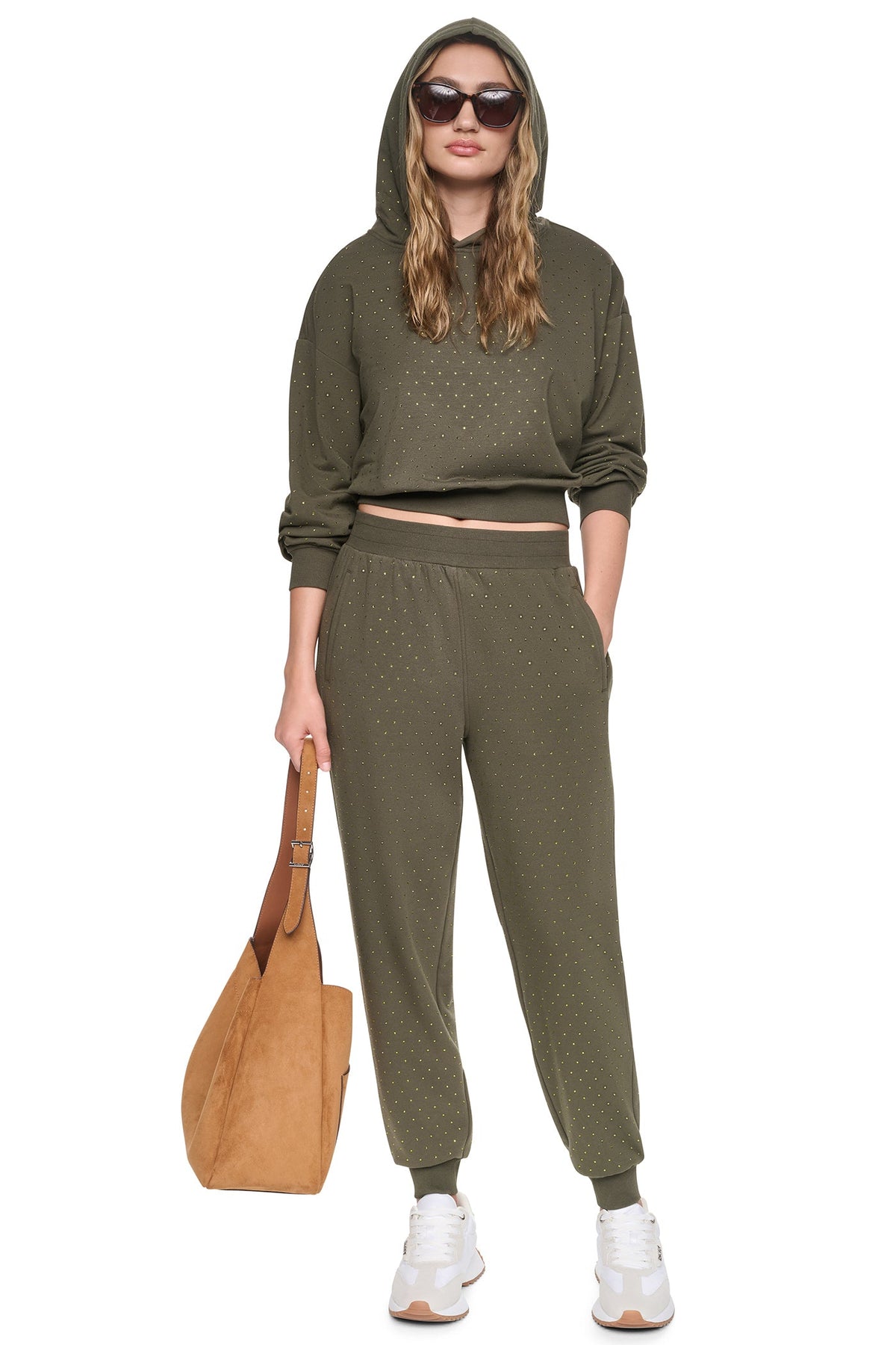 HIGH-RISE RHINESTONE JOGGER PANT