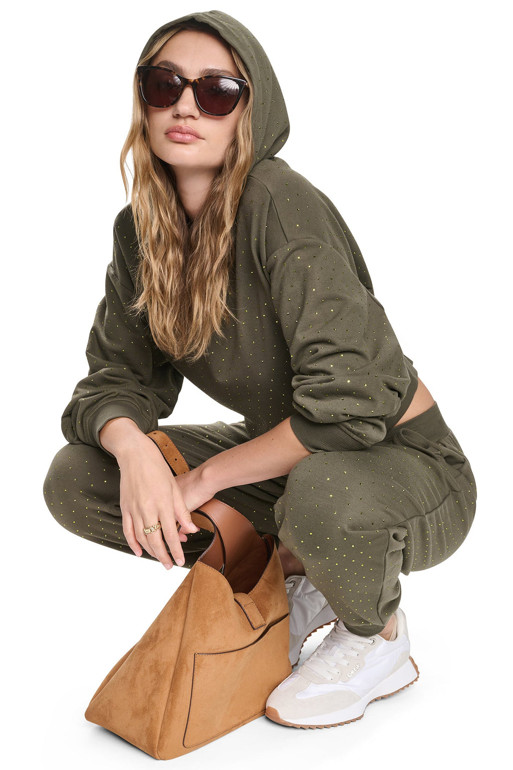 HIGH-RISE RHINESTONE JOGGER PANT
