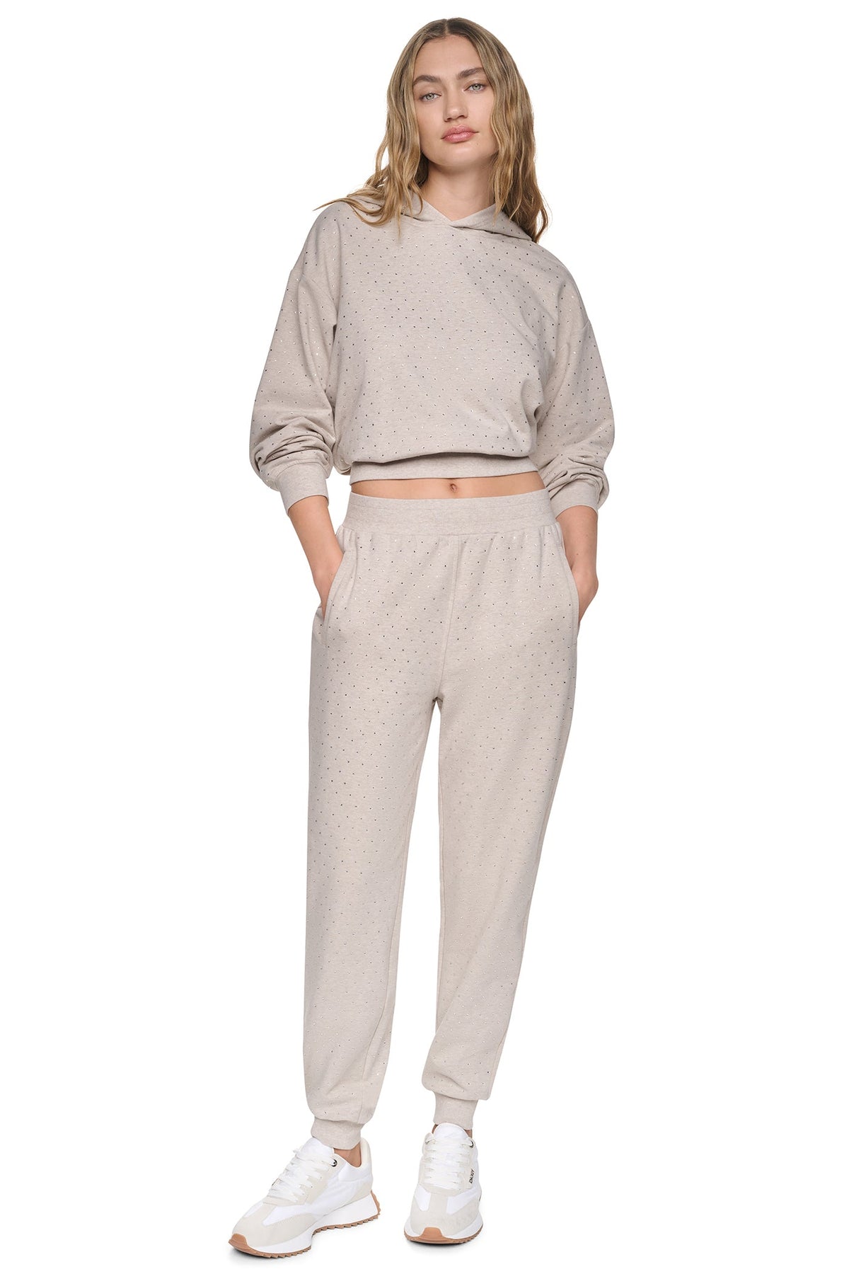 HIGH-RISE RHINESTONE JOGGER PANT
