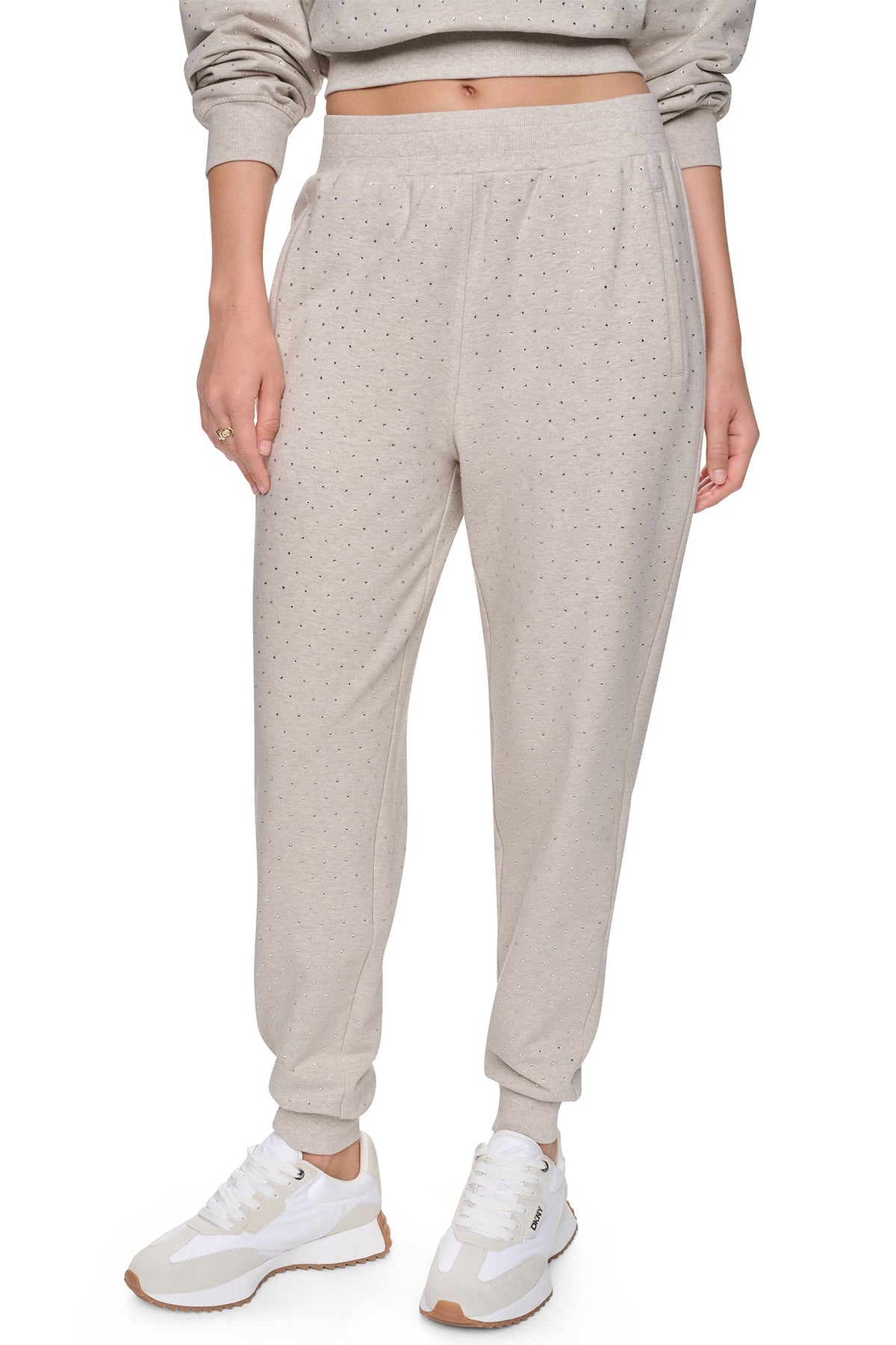 HIGH-RISE RHINESTONE JOGGER PANT