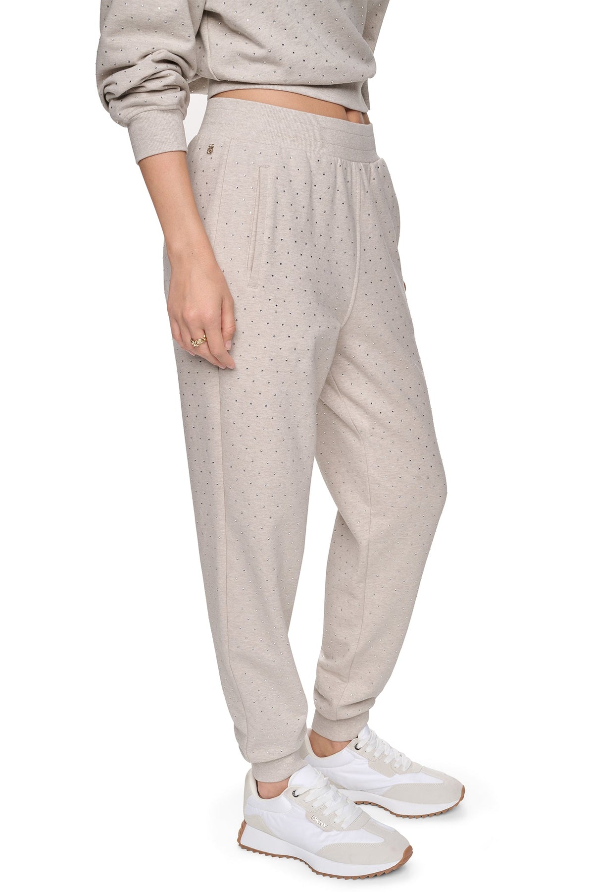 HIGH-RISE RHINESTONE JOGGER PANT