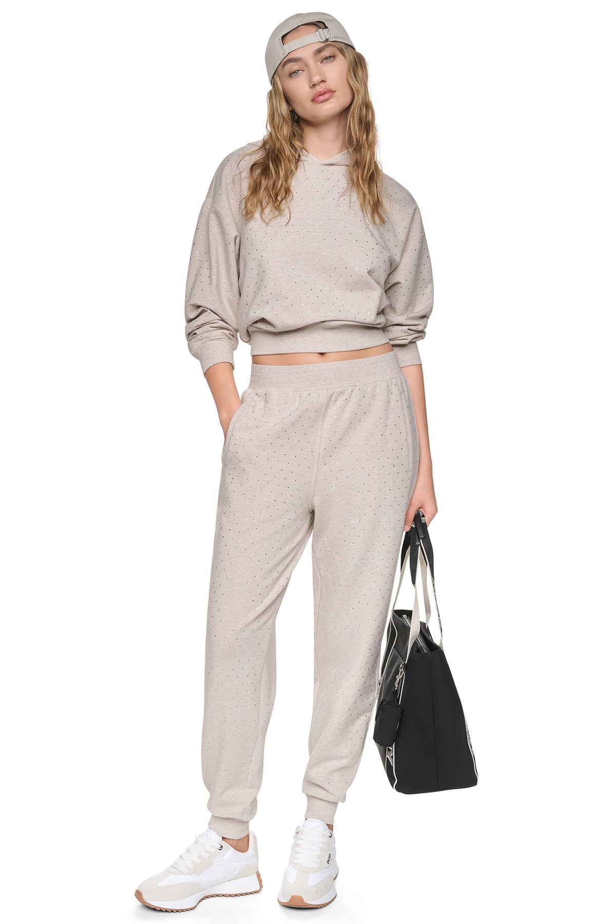 HIGH-RISE RHINESTONE JOGGER PANT