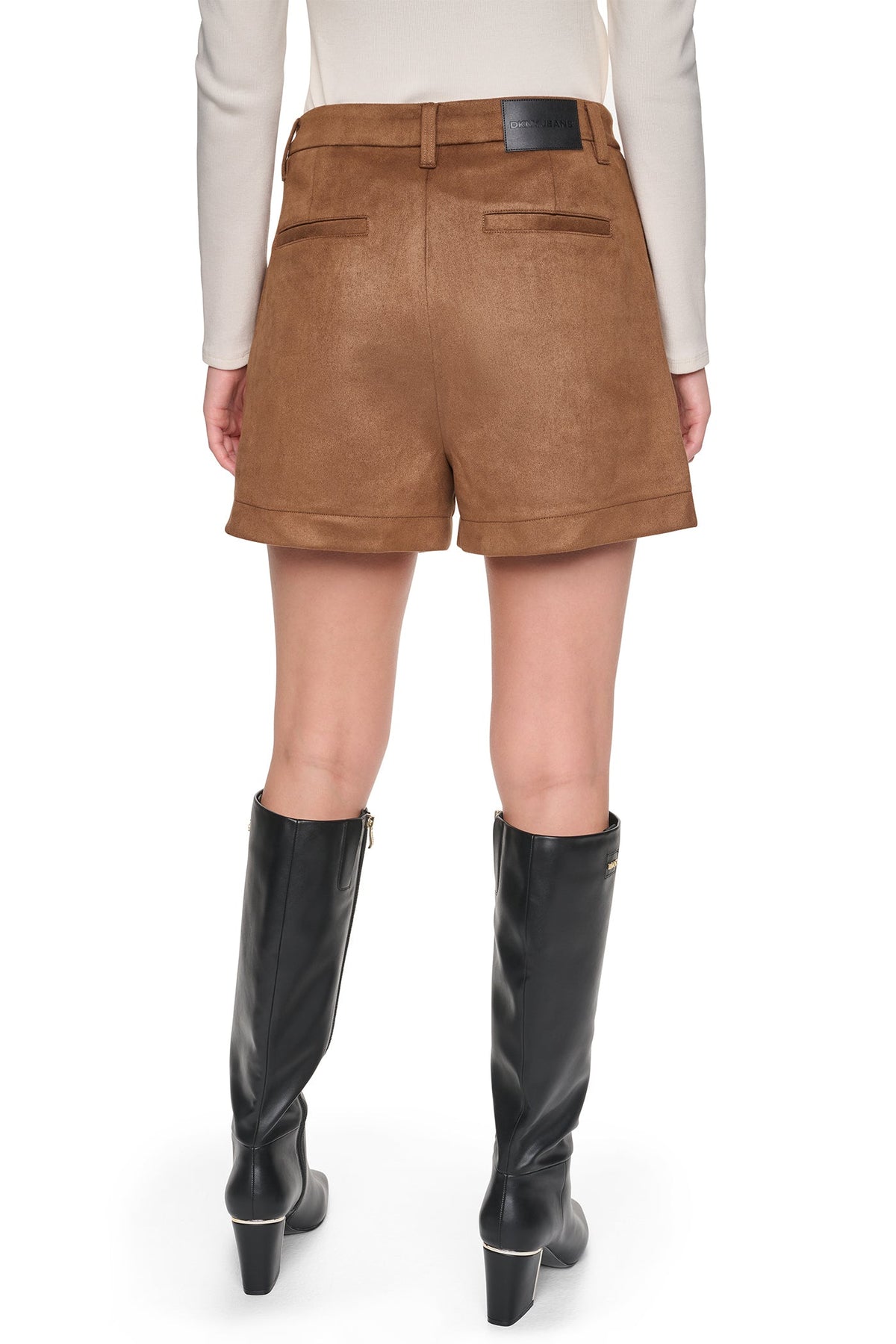 HIGH-RISE FAUX SUEDE SHORT