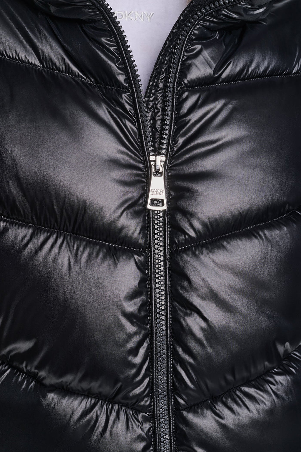 QUILTED PUFFER WITH DRAMA COLLAR