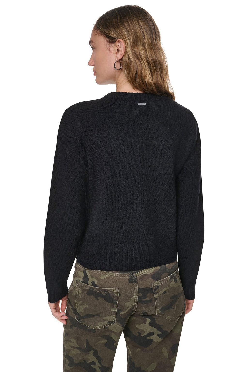 ASYMMETRIC BUTTON HEM CARDIGAN