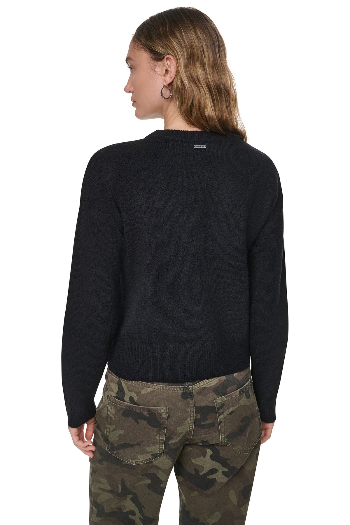 ASYMMETRIC BUTTON HEM CARDIGAN
