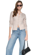 RHINESTONE FRONT CARDIGAN