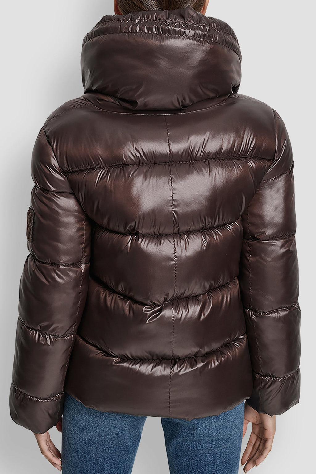 QUILTED PUFFER WITH DRAMA COLLAR