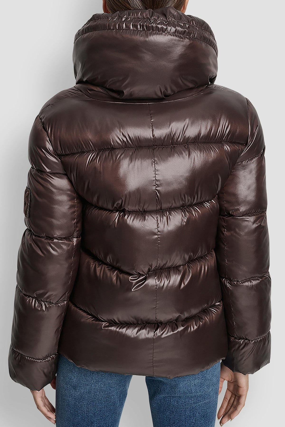 QUILTED PUFFER WITH DRAMA COLLAR