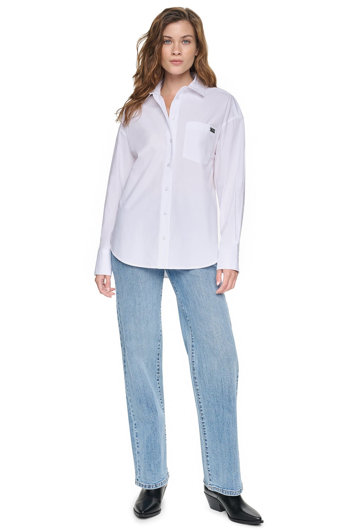 GRAFFITI LOGO POPLIN SHIRT