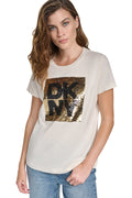 SEQUIN LOGO TEE