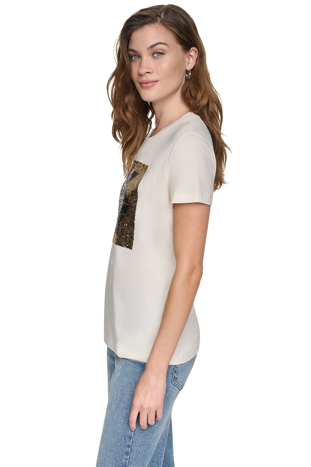 SEQUIN LOGO TEE