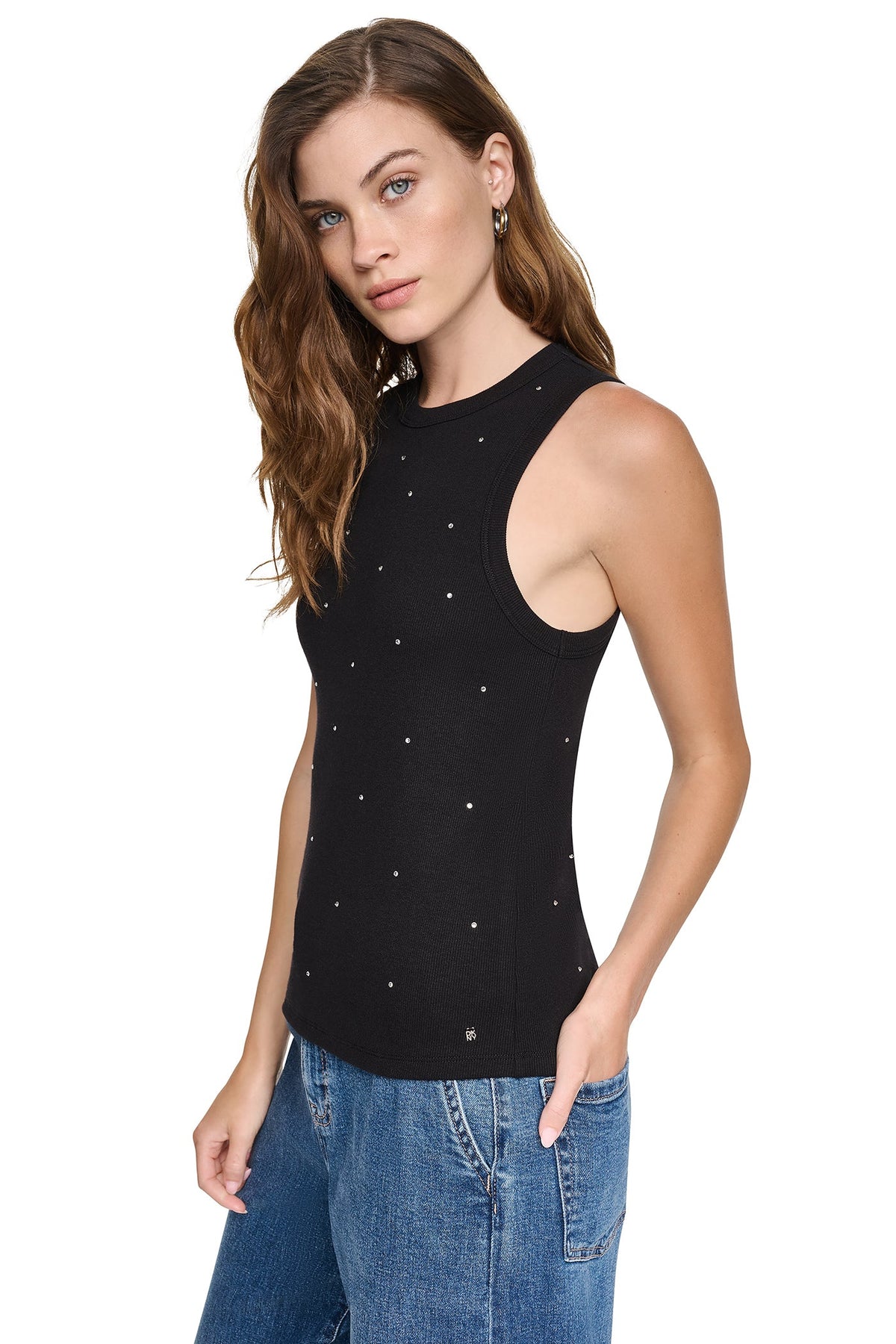 RHINESTONE RIB TANK