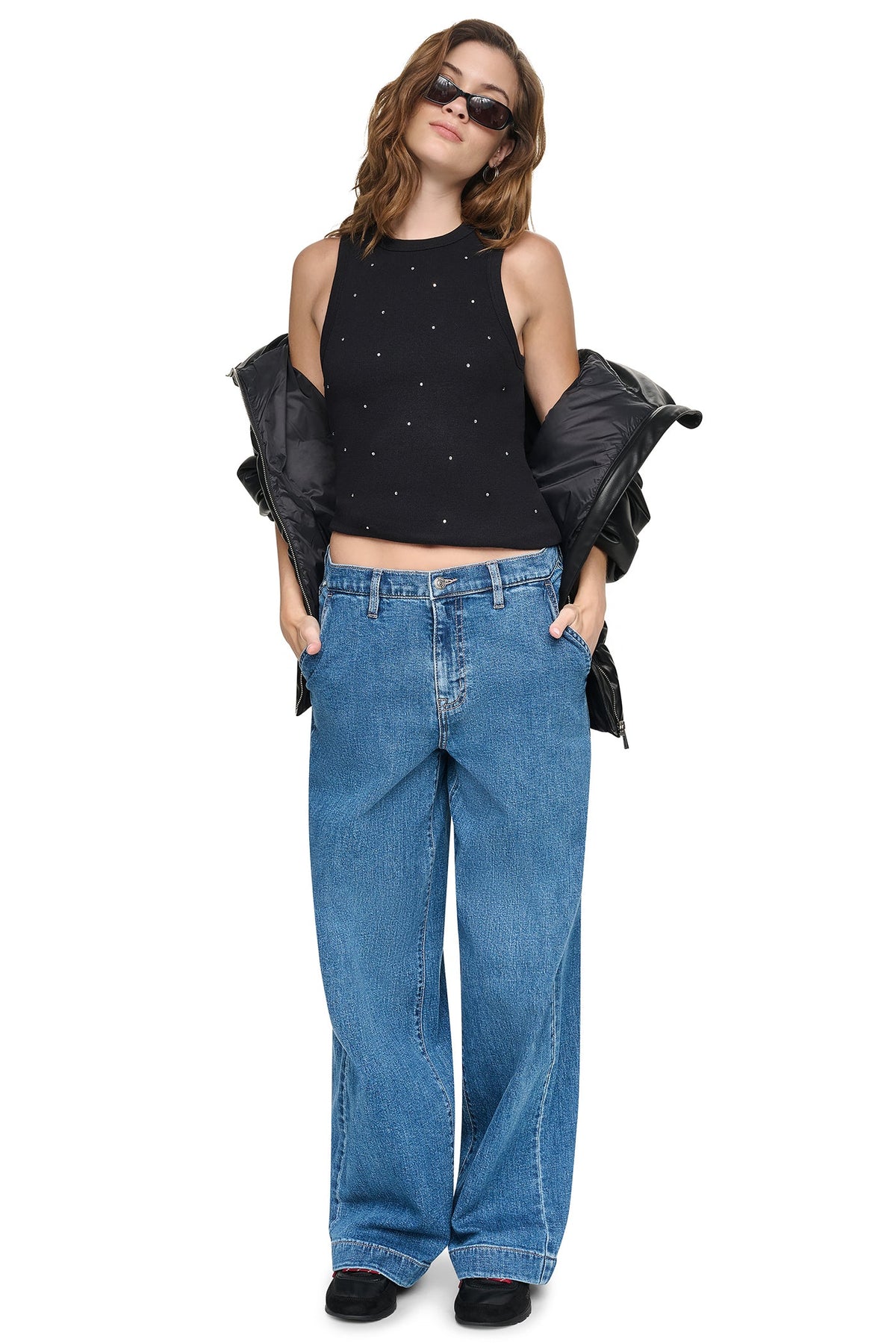 RHINESTONE RIB TANK