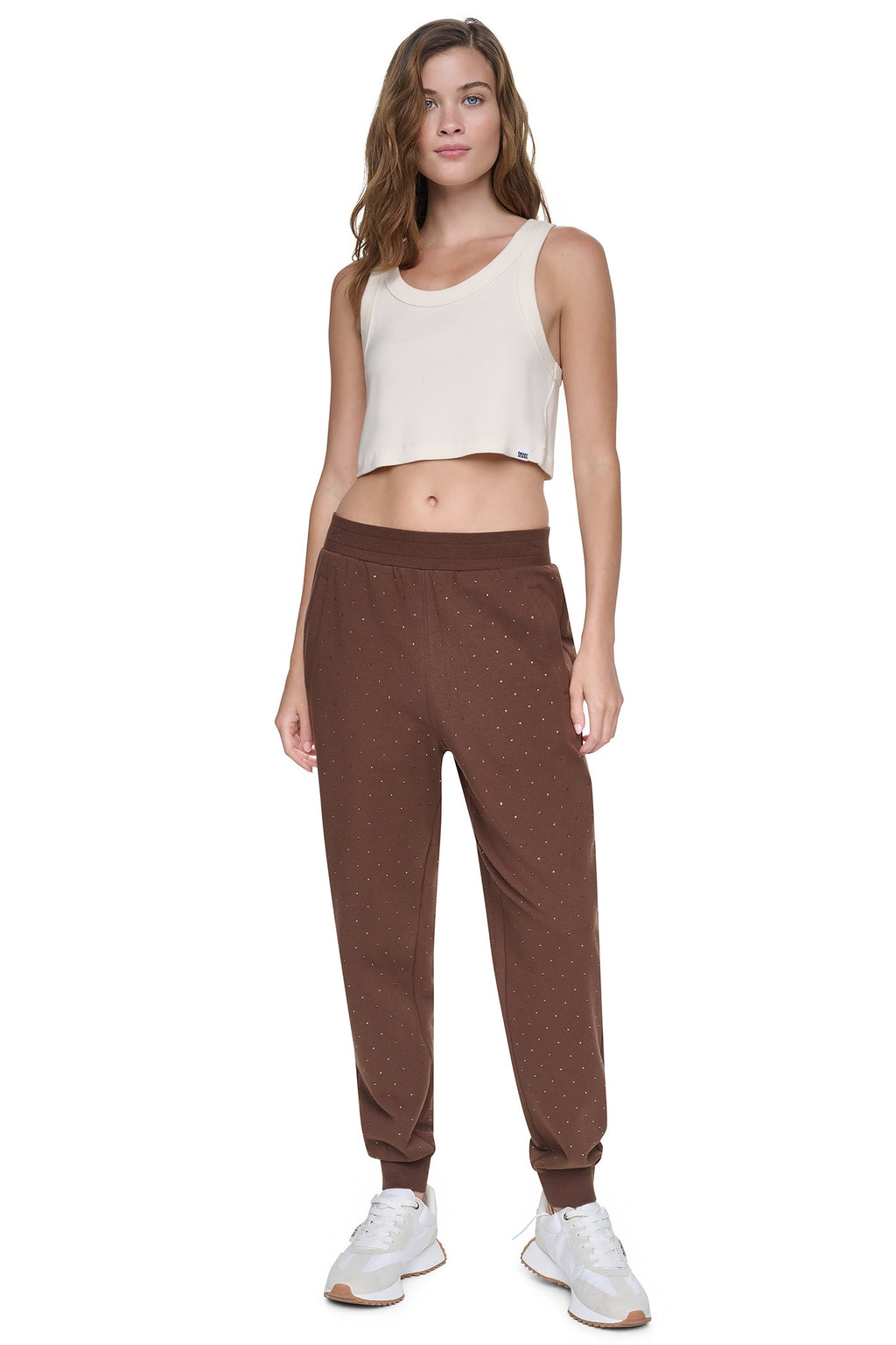 HIGH-RISE RHINESTONE JOGGER PANT