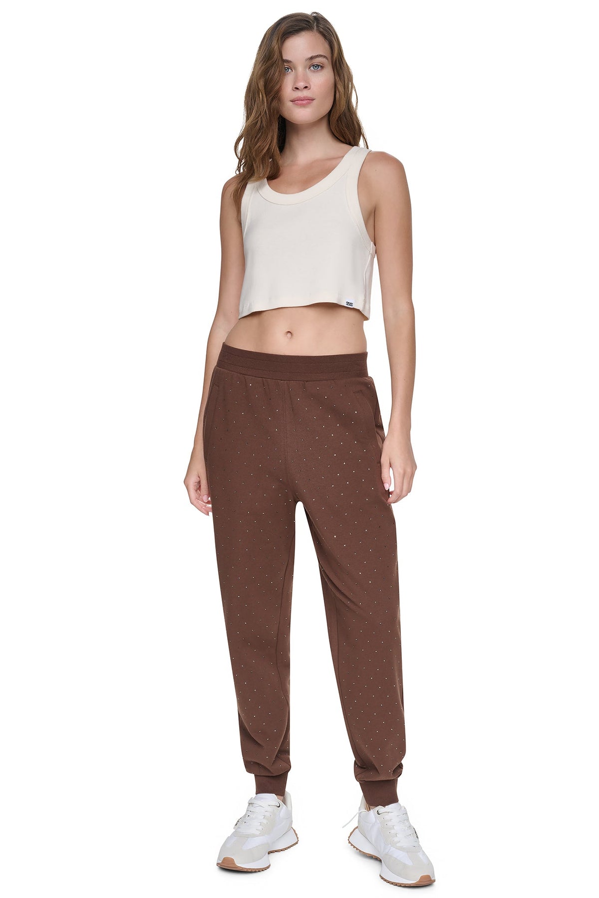 HIGH-RISE RHINESTONE JOGGER PANT