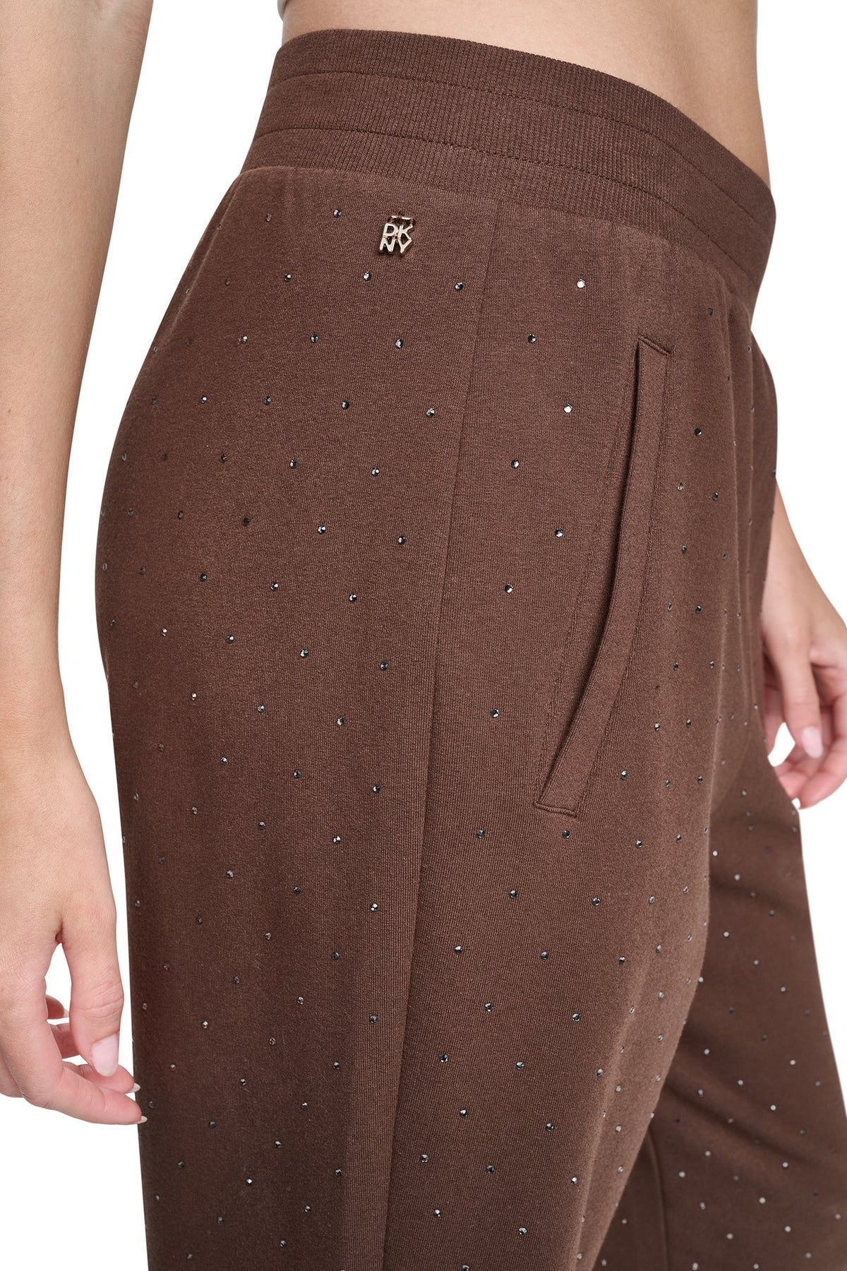 HIGH-RISE RHINESTONE JOGGER PANT