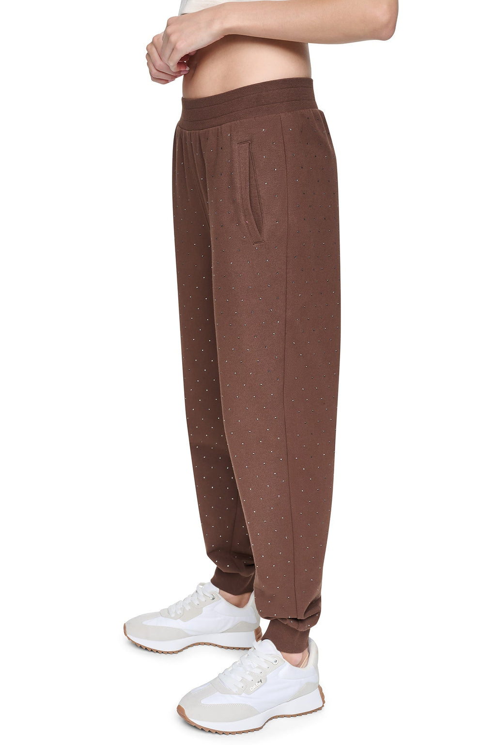 HIGH-RISE RHINESTONE JOGGER PANT