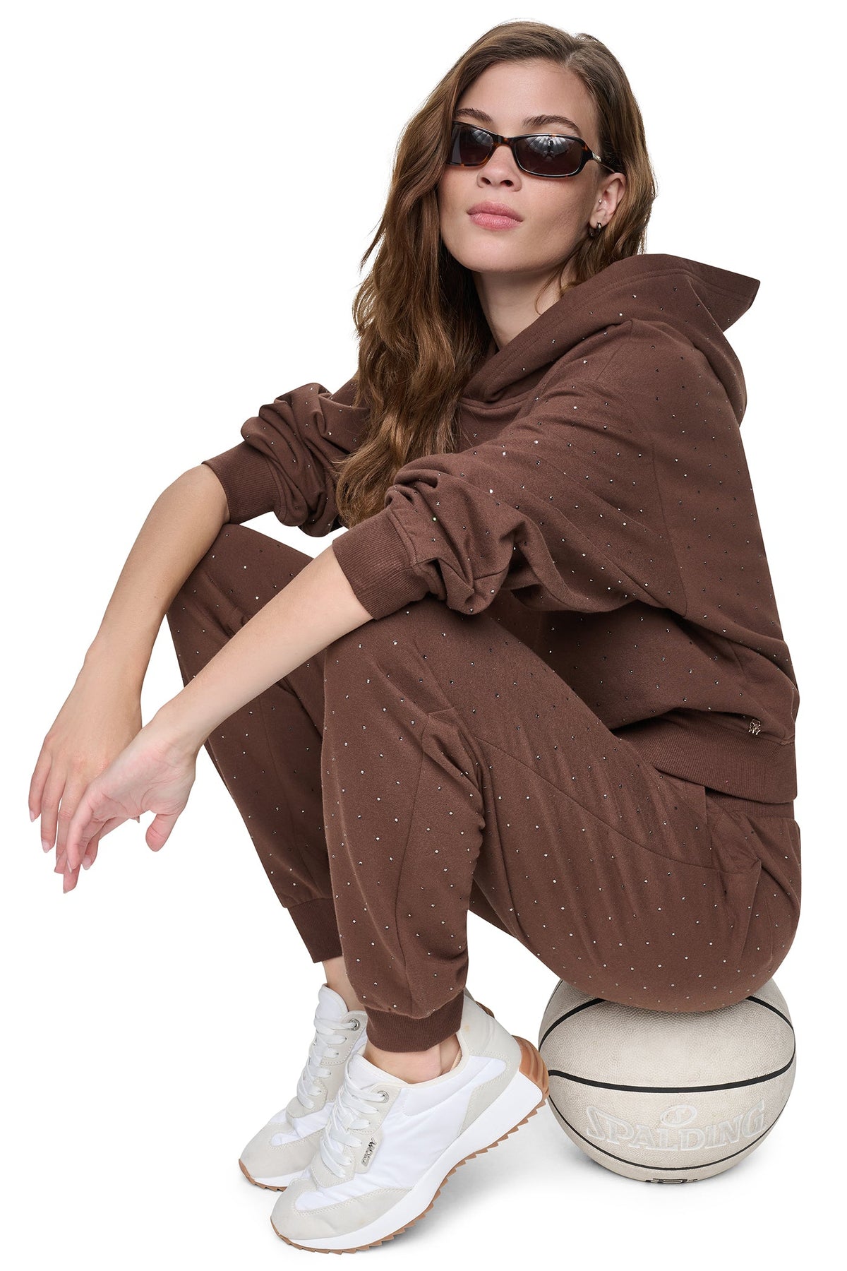 HIGH-RISE RHINESTONE JOGGER PANT