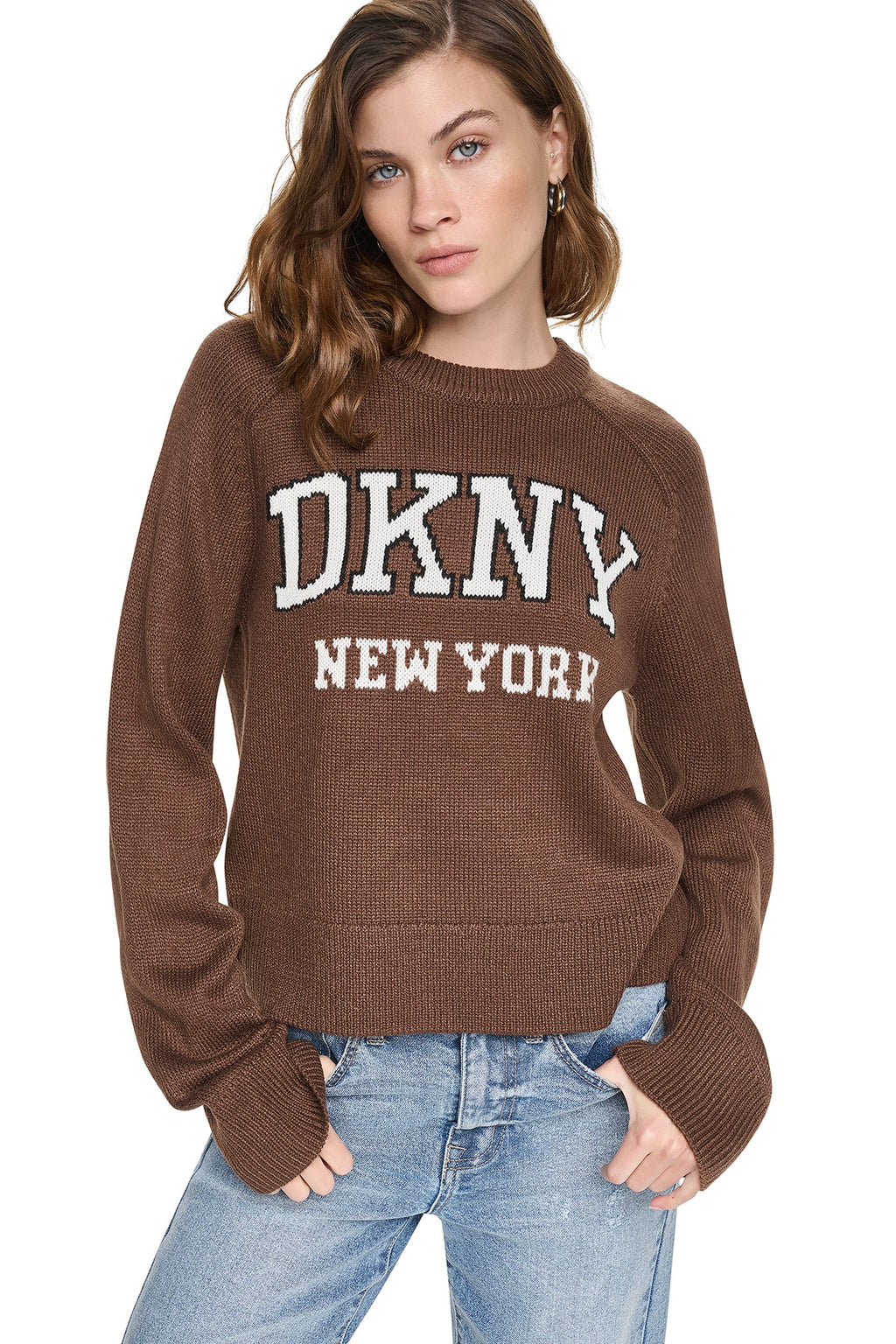 BELL SLEEVE RAGLAN LOGO SWEATER