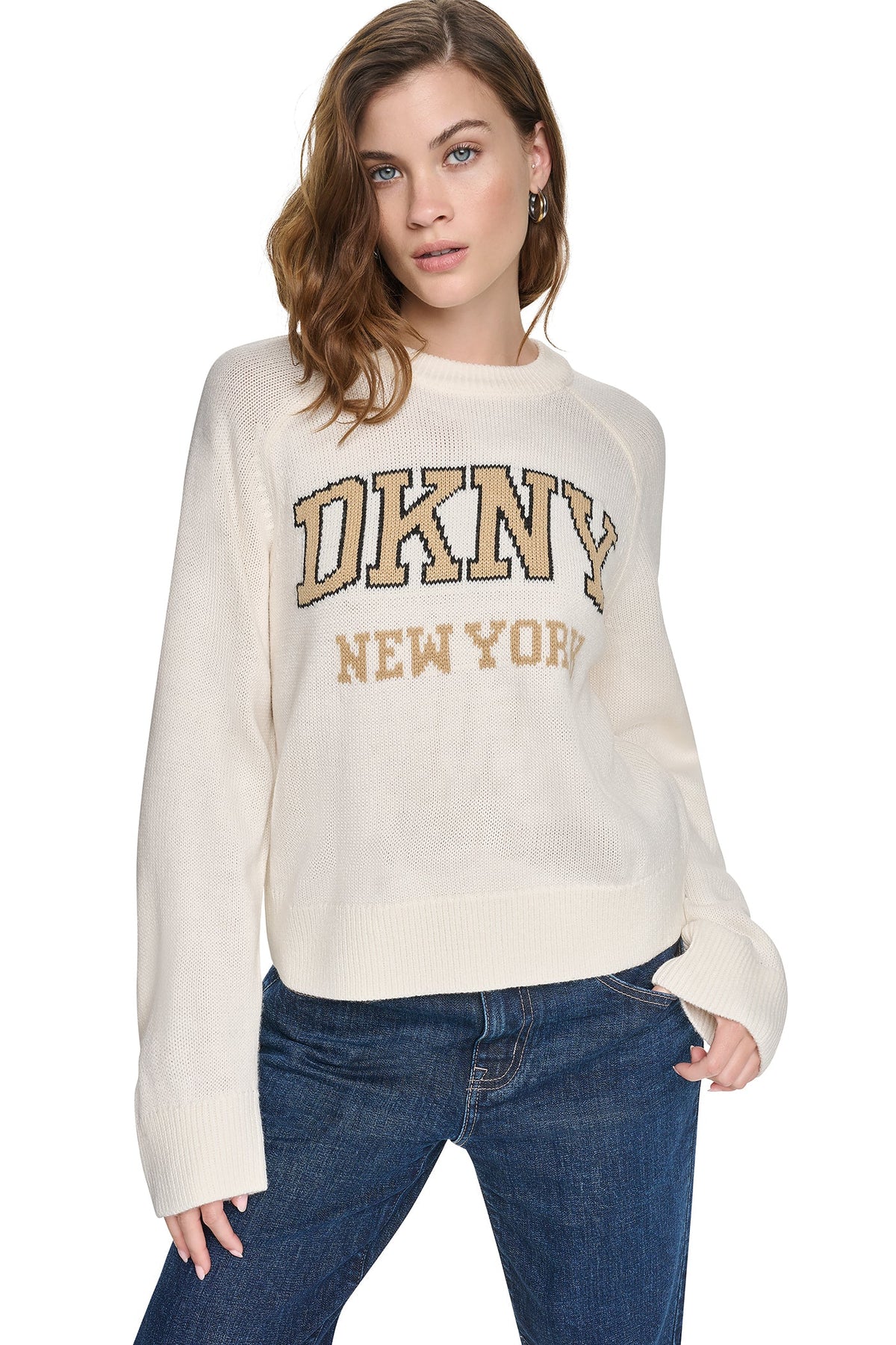 BELL SLEEVE RAGLAN LOGO SWEATER