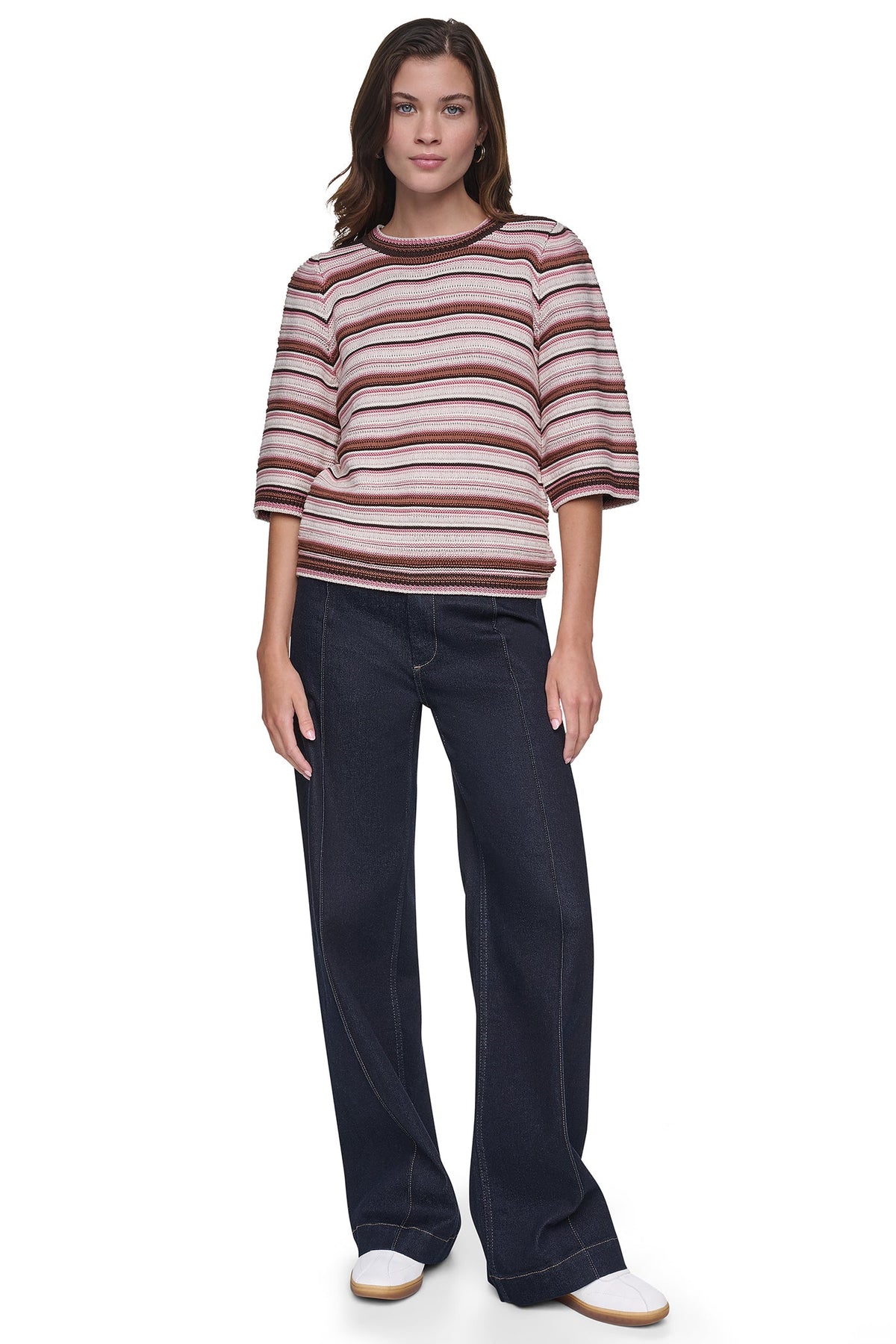 STRIPED RUGBY CREW NECK SWEATER