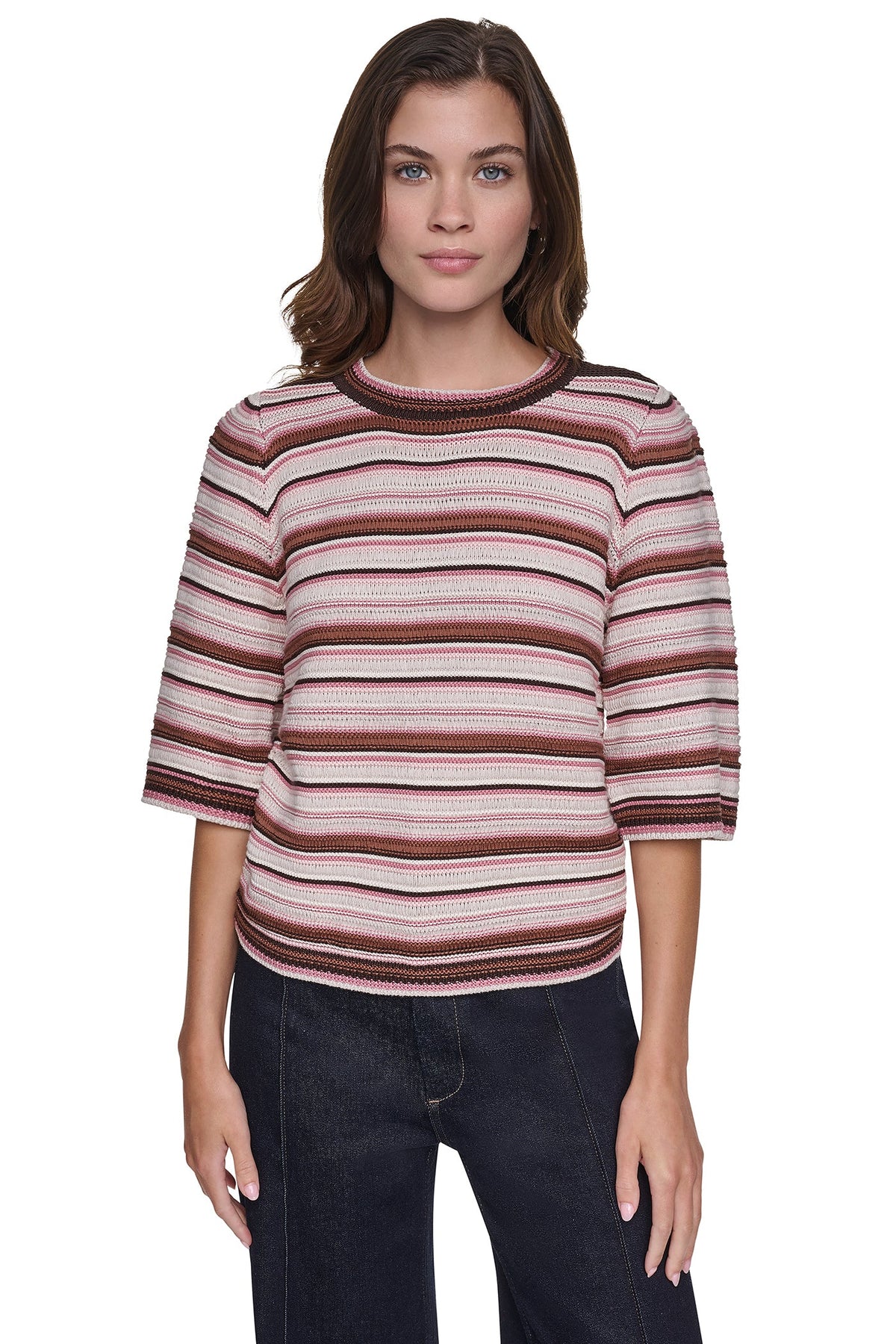 STRIPED RUGBY CREW NECK SWEATER