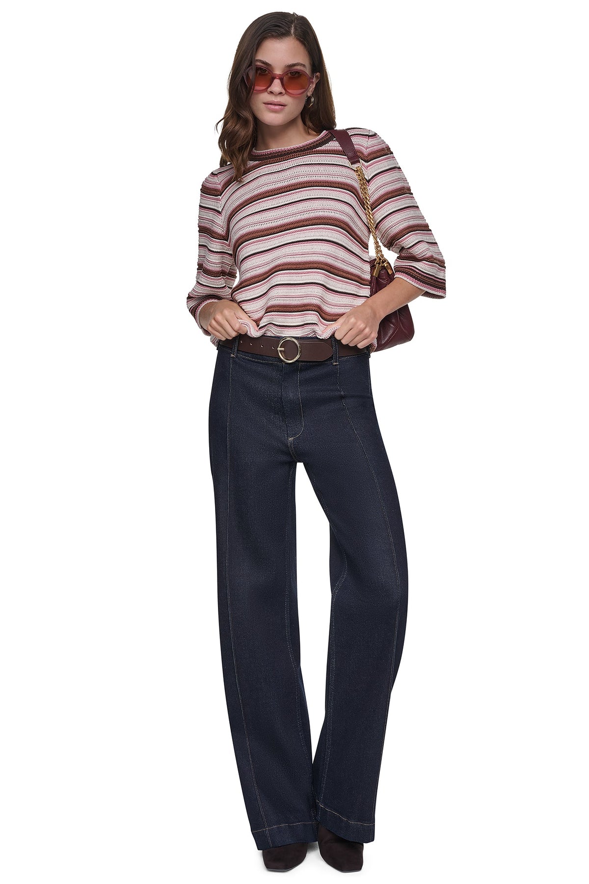 STRIPED RUGBY CREW NECK SWEATER