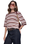 STRIPED RUGBY CREW NECK SWEATER