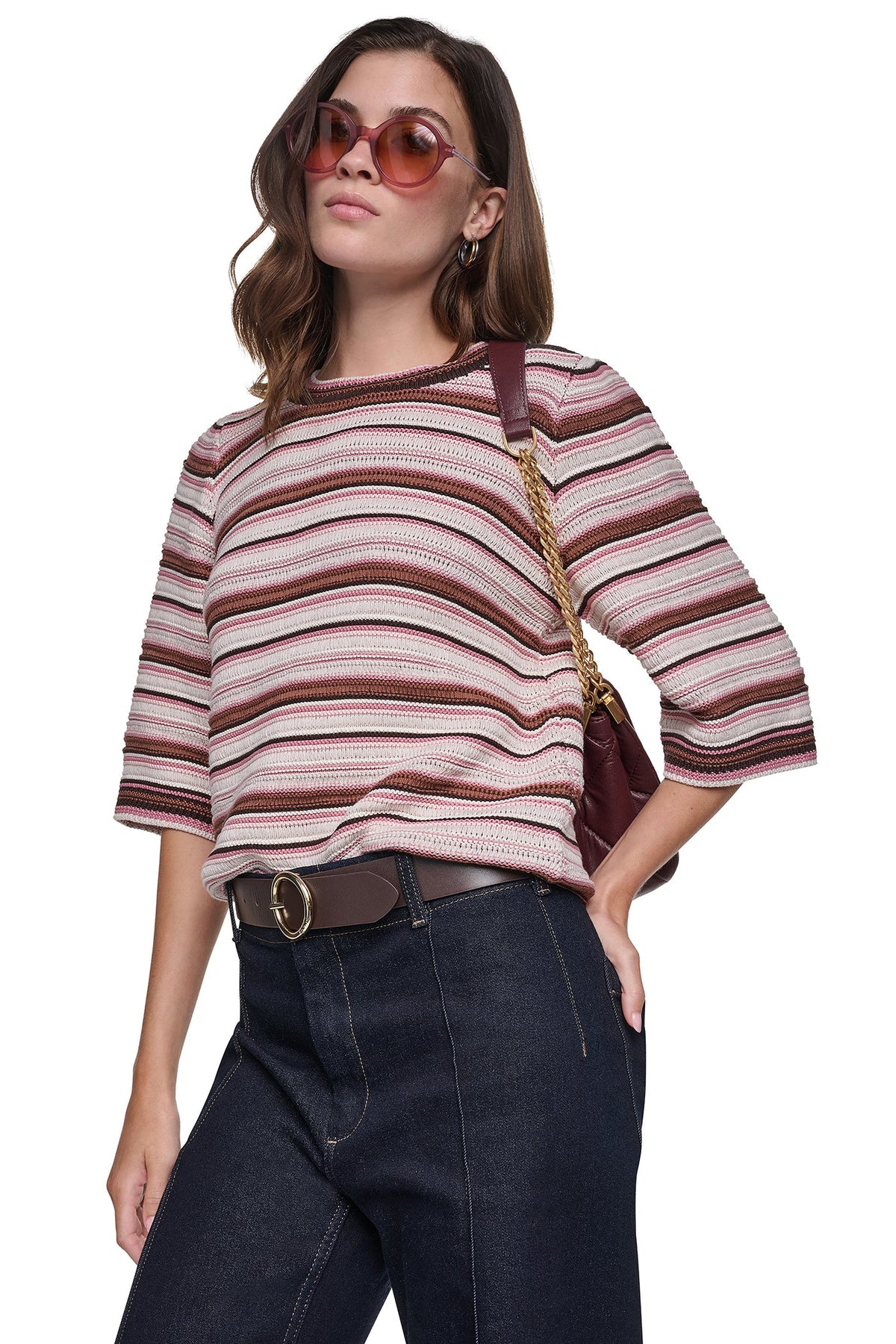 STRIPED RUGBY CREW NECK SWEATER