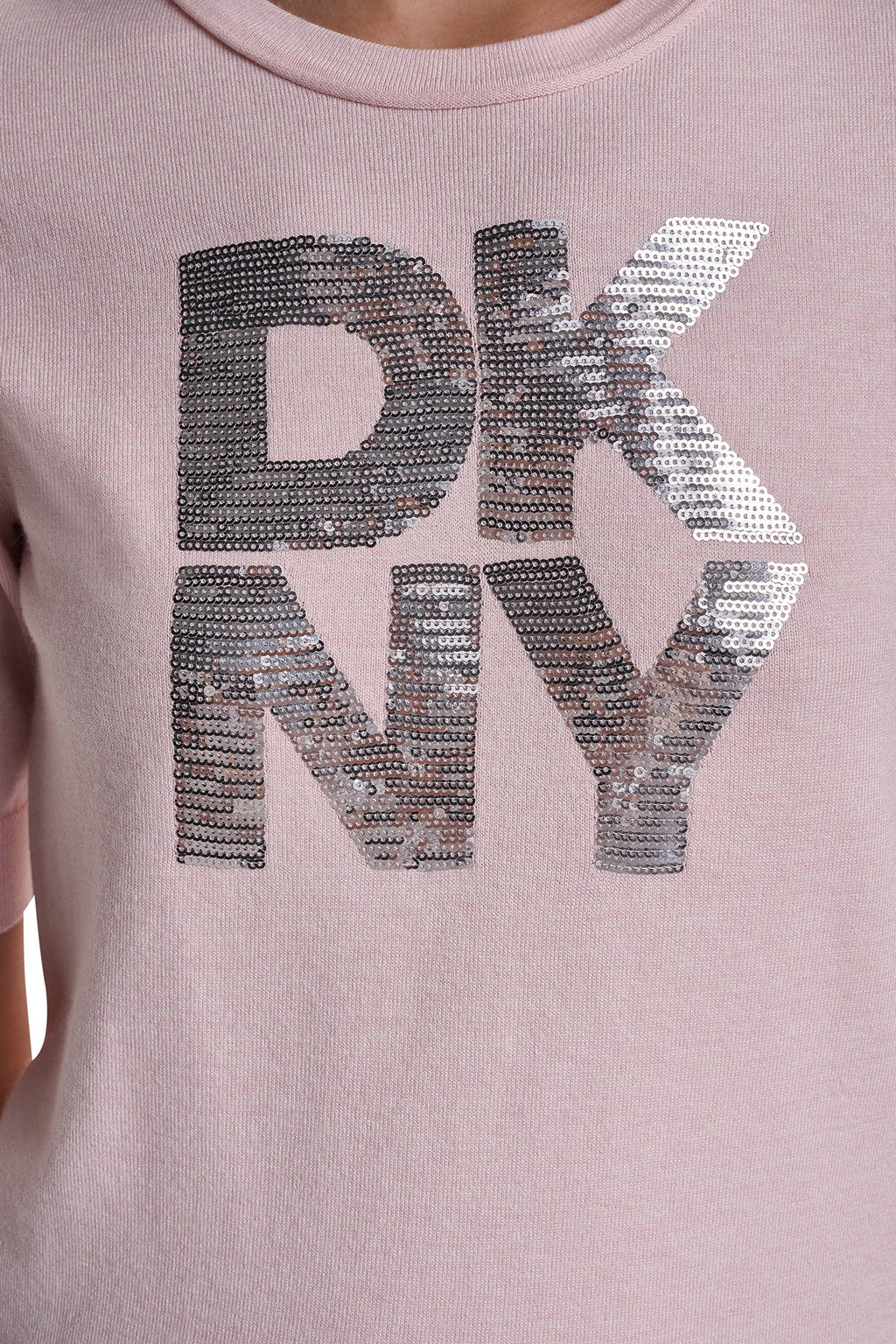 ELBOW SLEEVE SEQUIN LOGO SWEATER