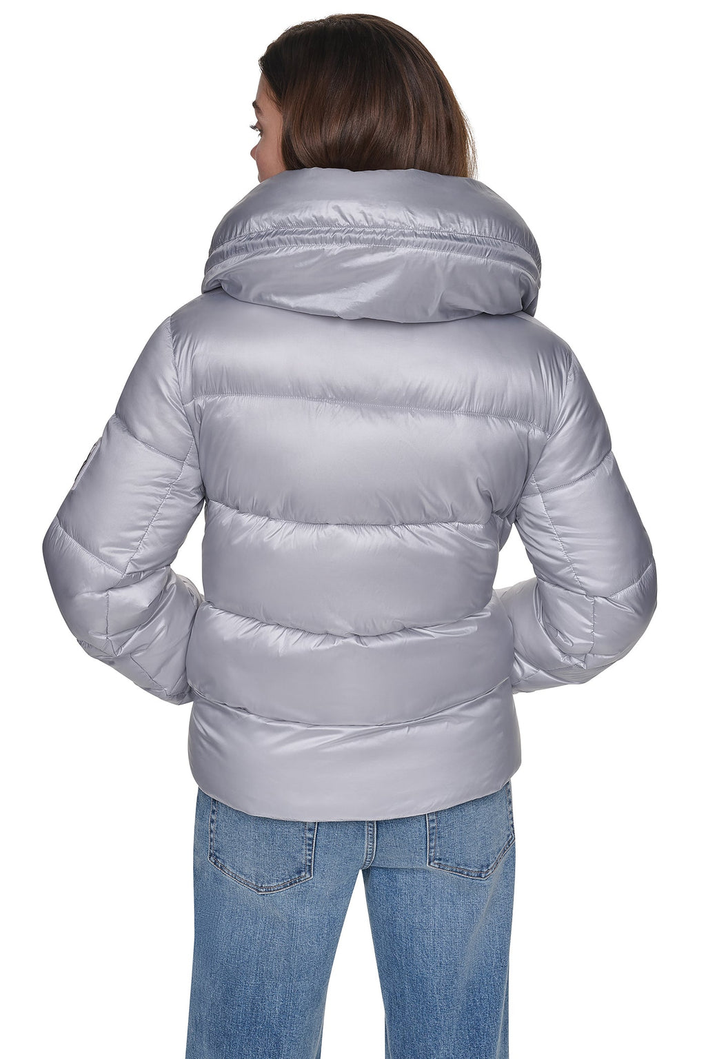 QUILTED PUFFER WITH DRAMA COLLAR