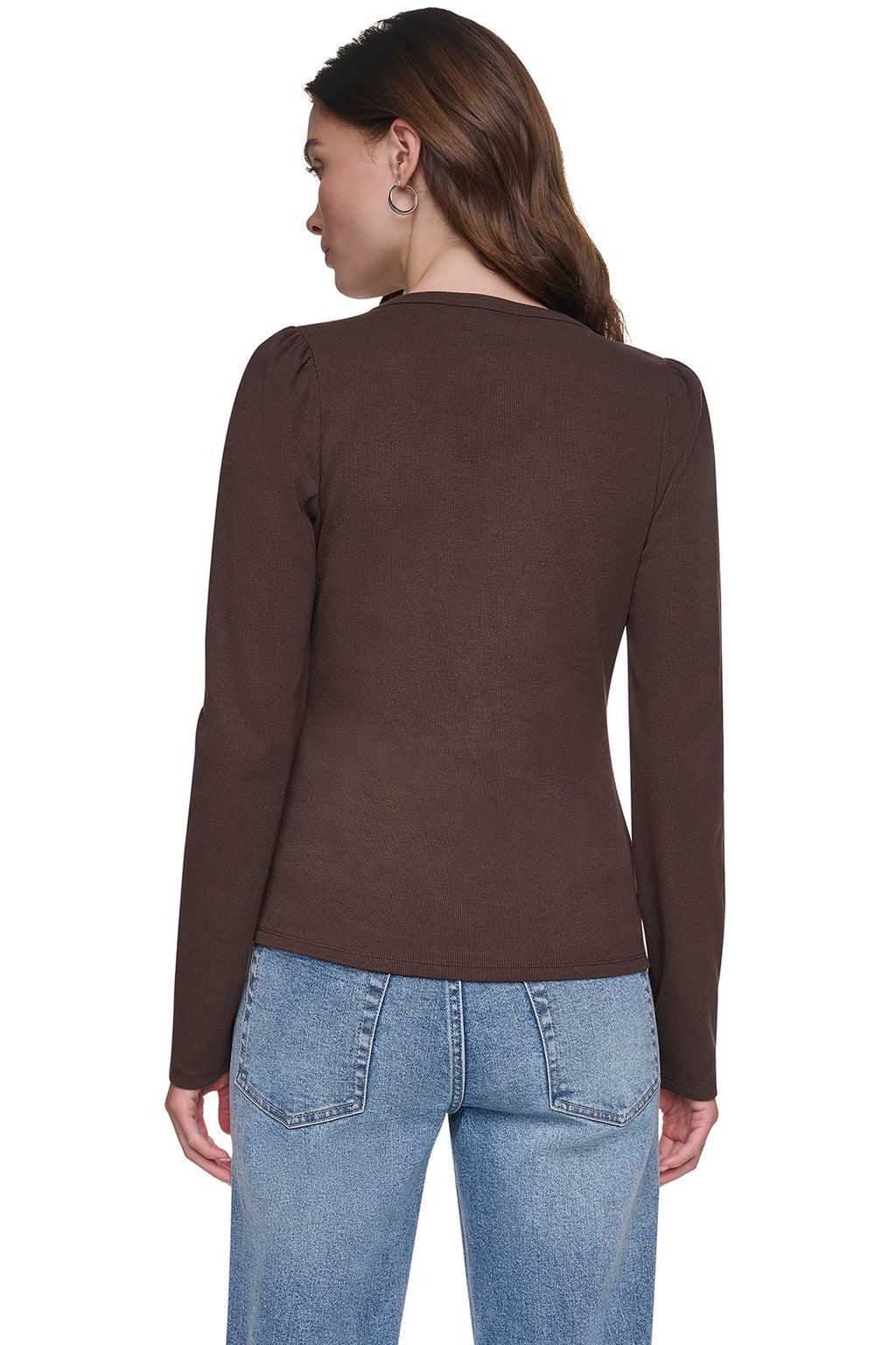 PUFF SLEEVE RHINESTONE TOP
