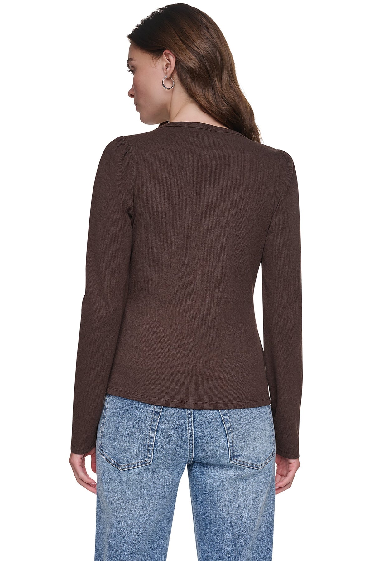 PUFF SLEEVE RHINESTONE TOP