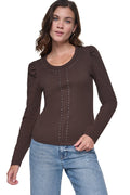 PUFF SLEEVE RHINESTONE TOP
