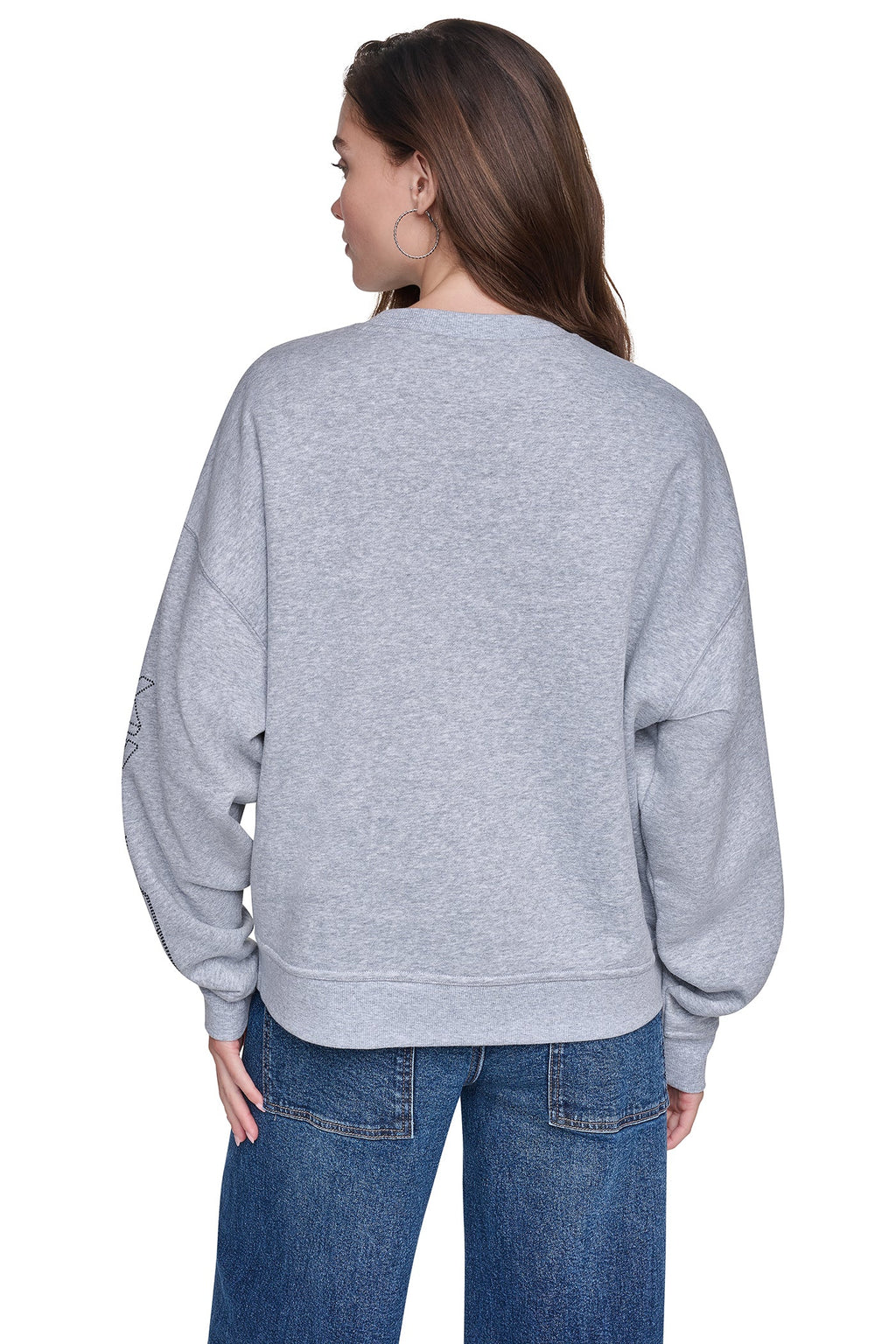 RHINESTONE GRAFFITI LOGO SWEATSHIRT
