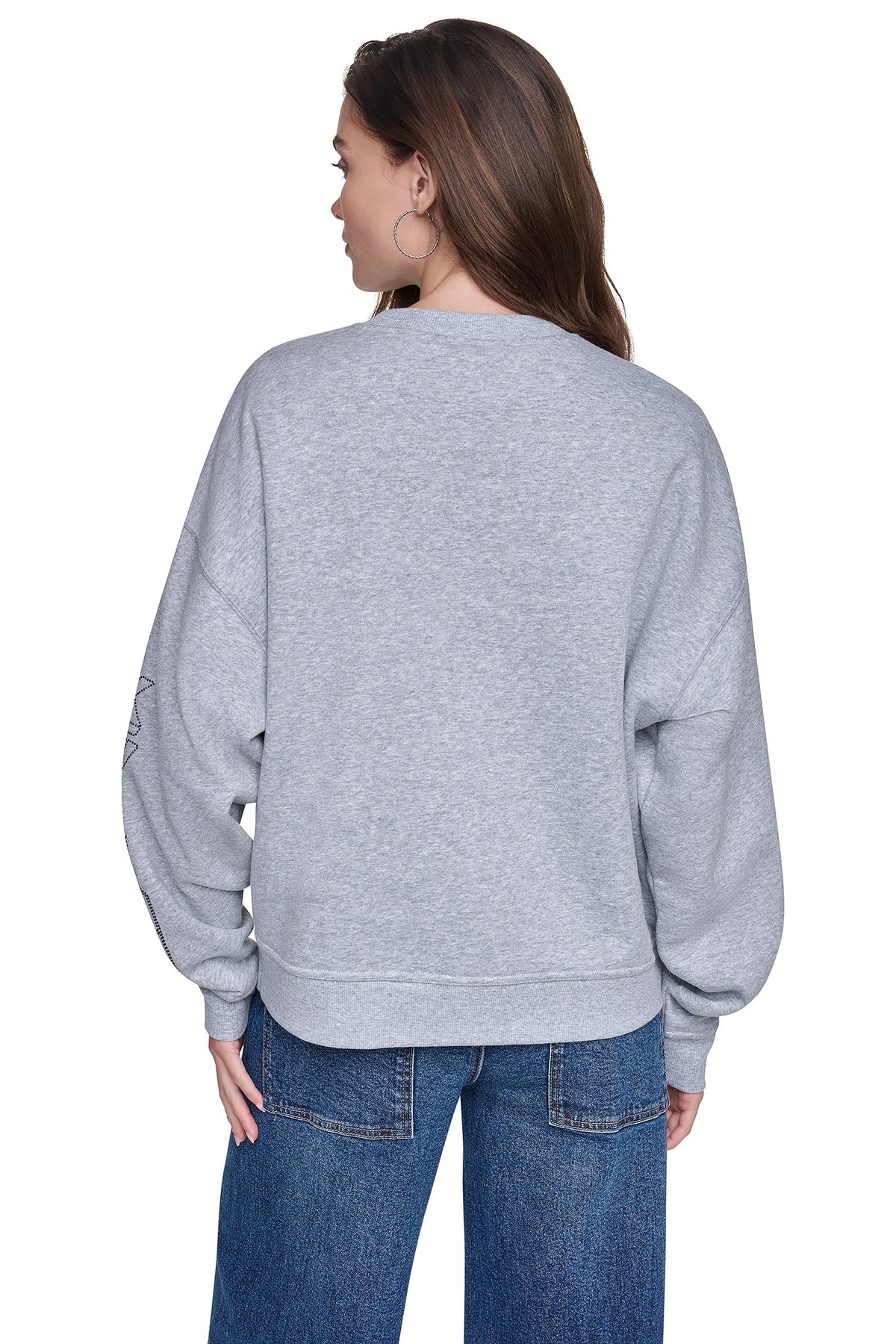 RHINESTONE GRAFFITI LOGO SWEATSHIRT