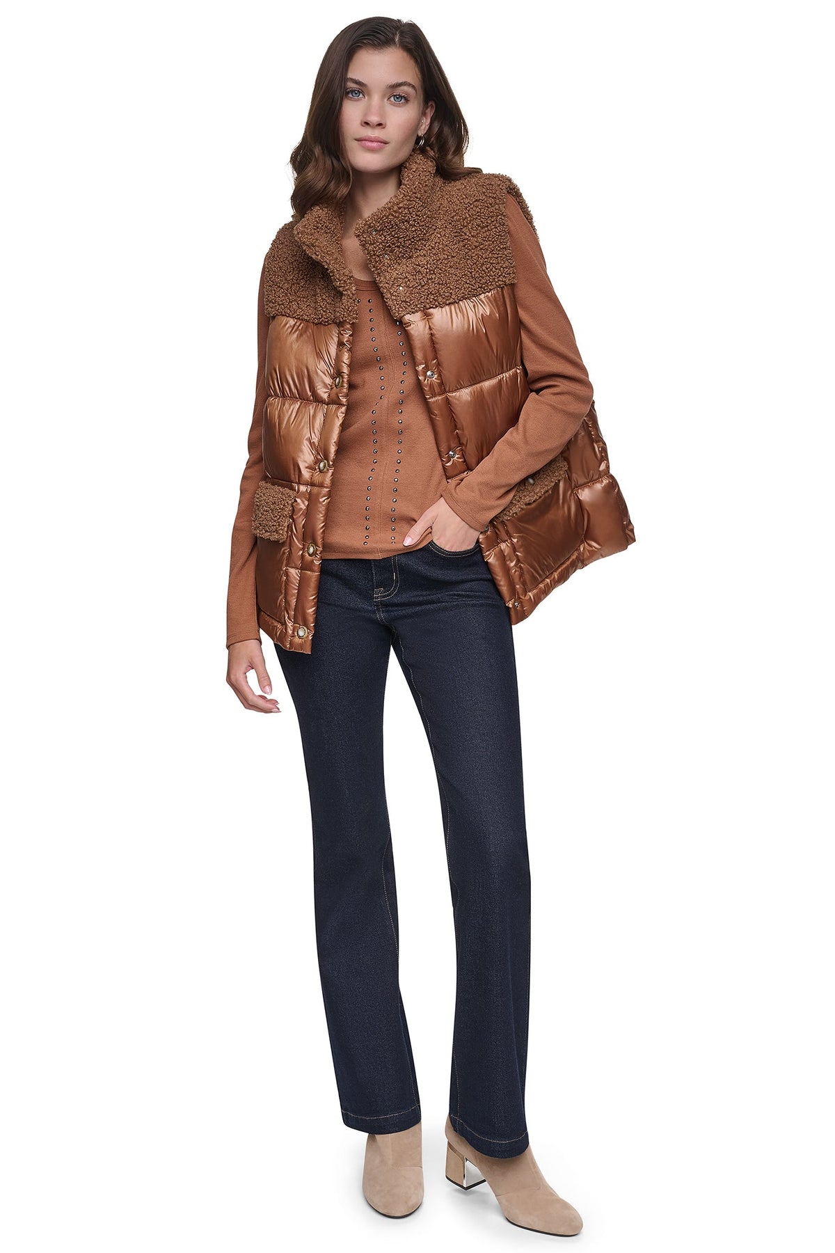 SHERPA MIX MOCK NECK VEST