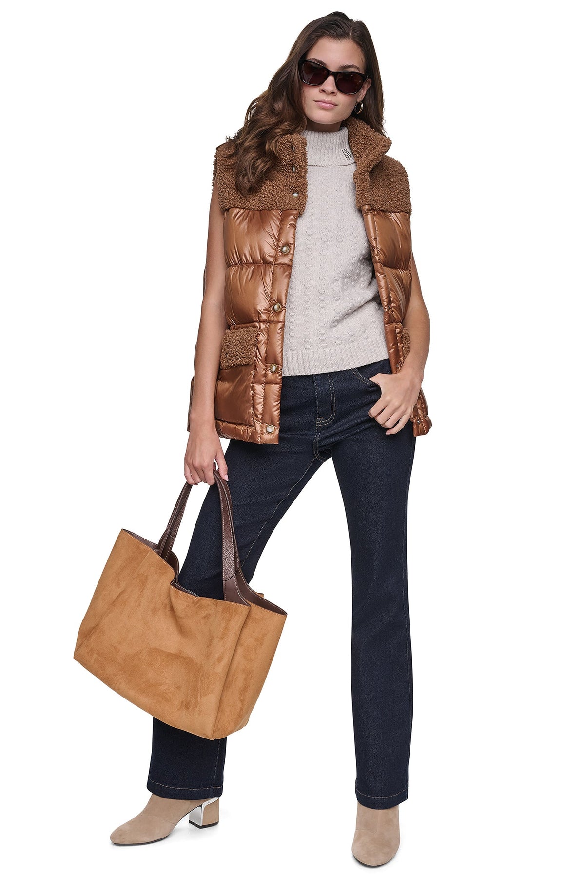 SHERPA MIX MOCK NECK VEST
