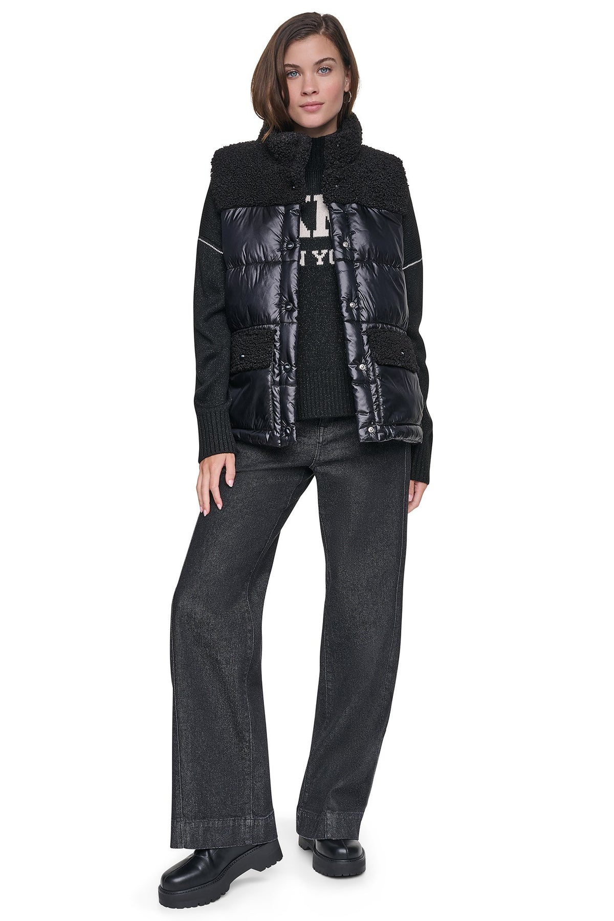 SHERPA MIX MOCK NECK VEST