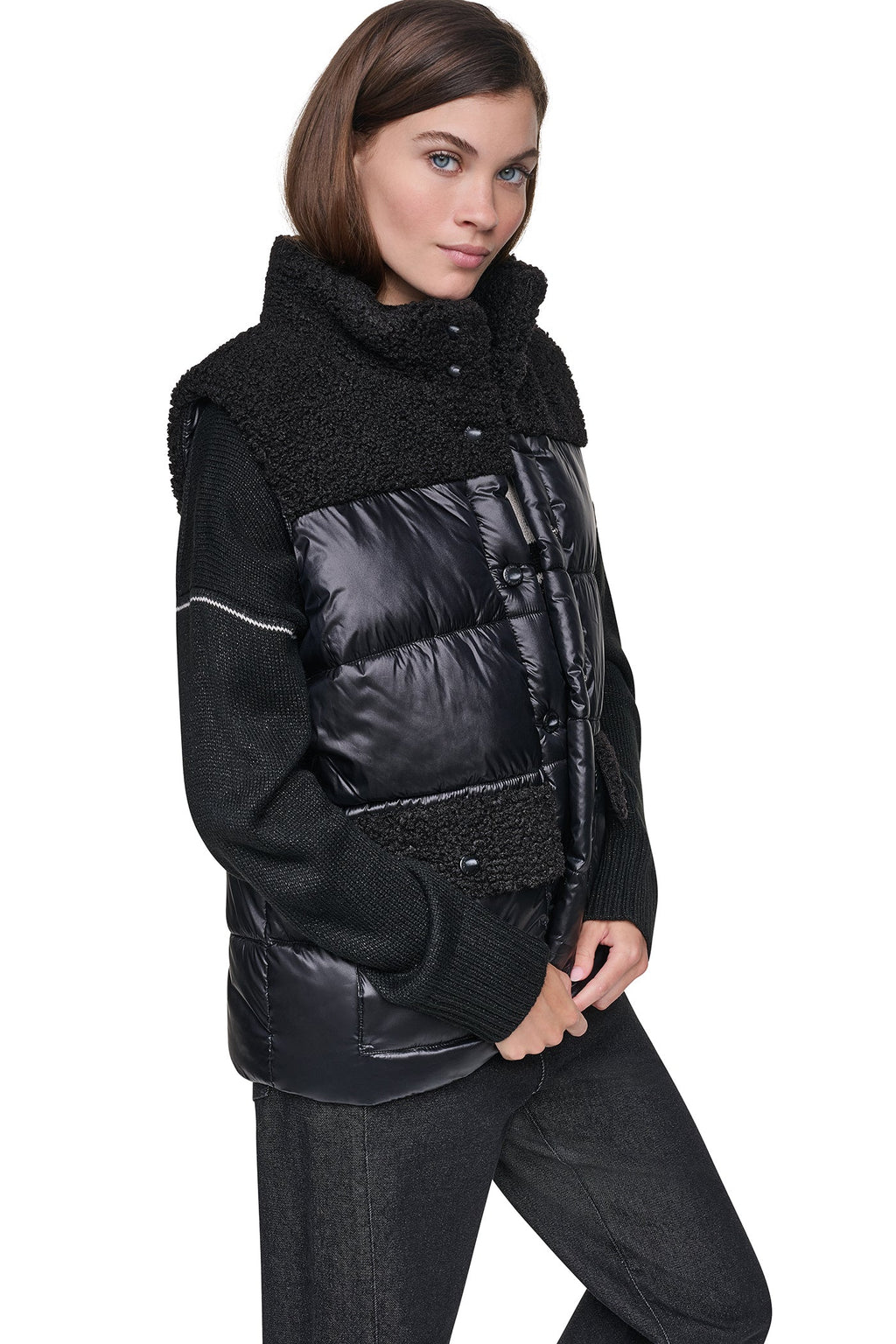 SHERPA MIX MOCK NECK VEST