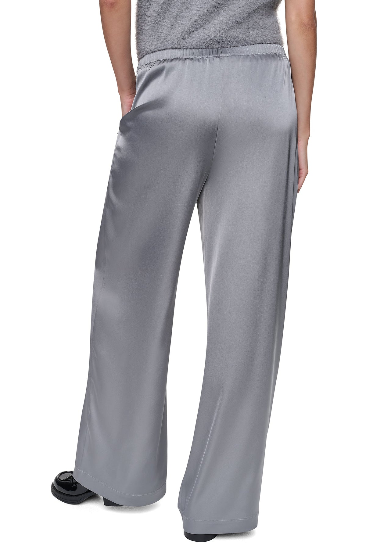 HIGH-RISE SATIN PULL-ON PANT