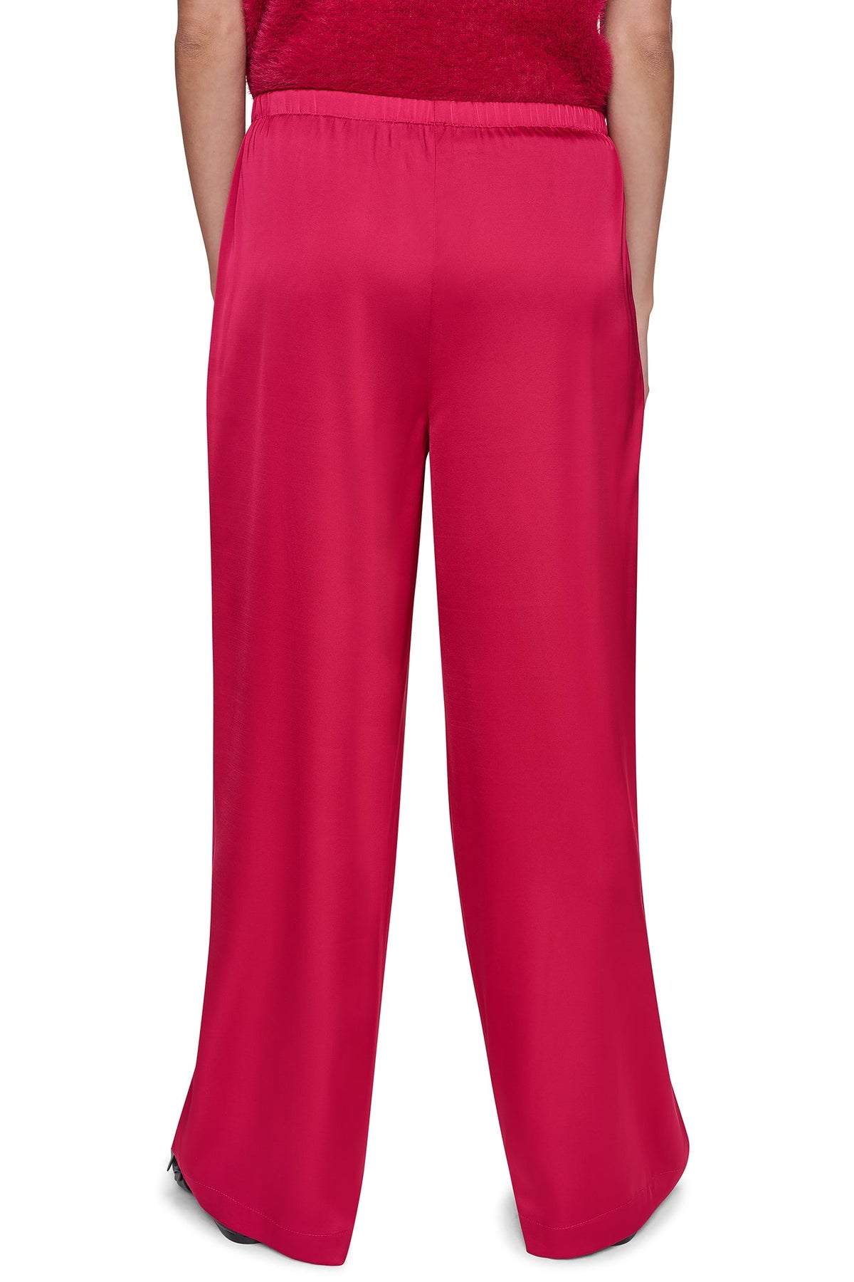 HIGH-RISE SATIN PULL-ON PANT