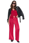 HIGH-RISE SATIN PULL-ON PANT