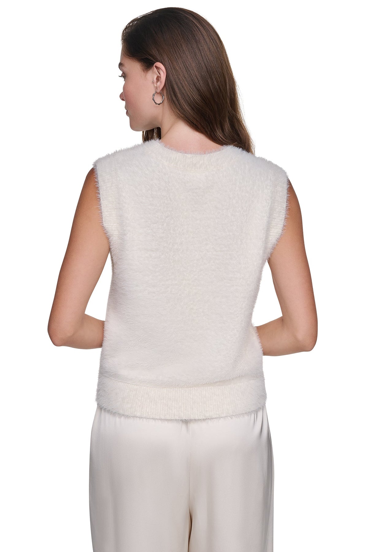 SLEEVLESS BRUSHED SWEATER VEST