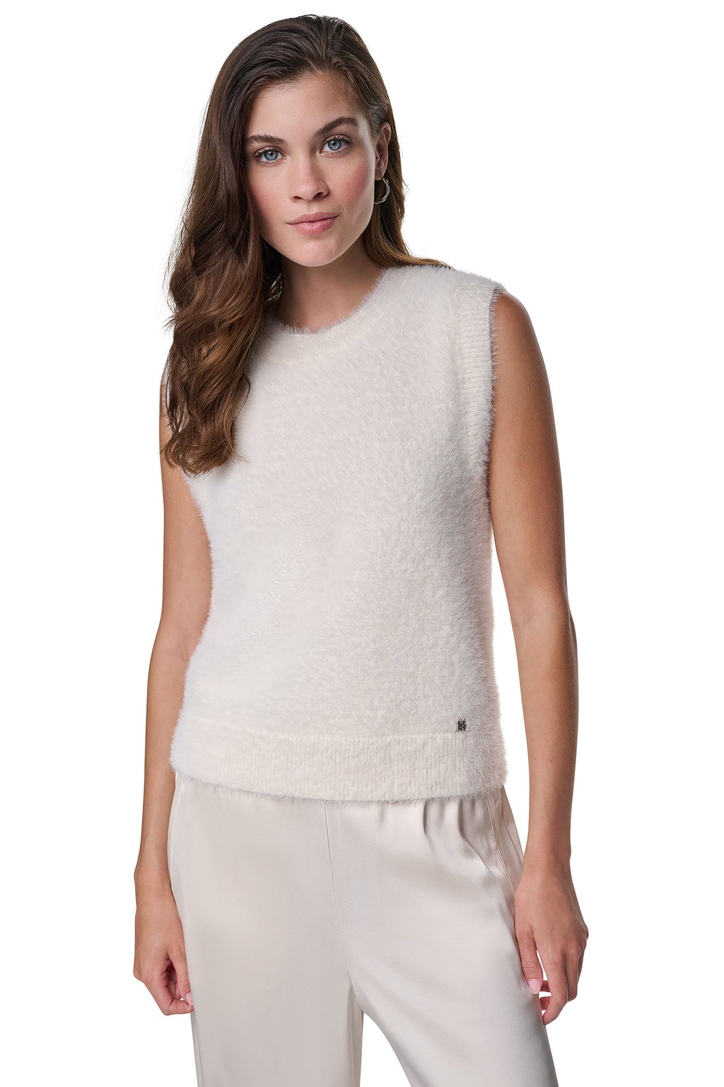 SLEEVLESS BRUSHED SWEATER VEST