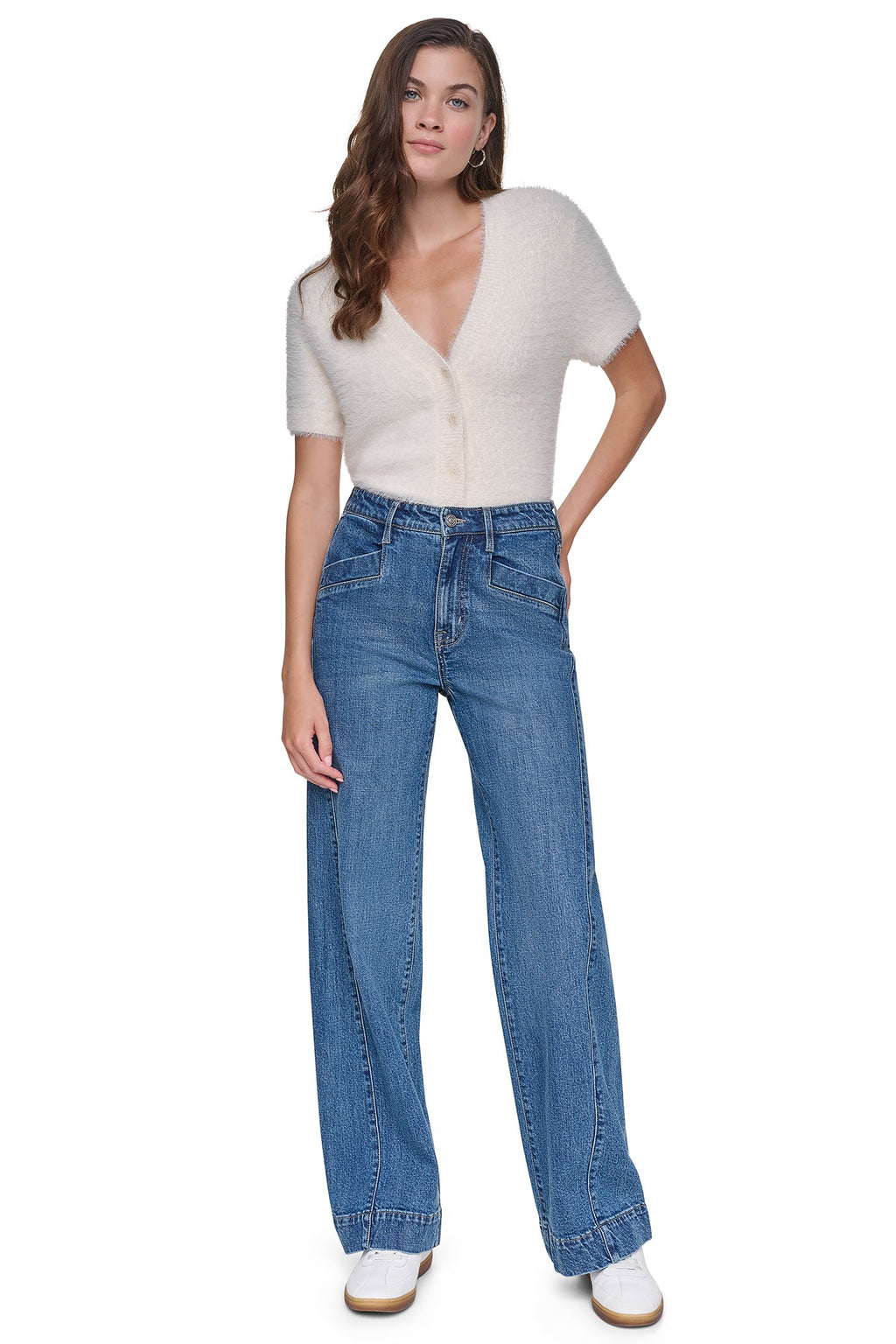 HIGH-RISE FORWARD SEAM WIDE LEG