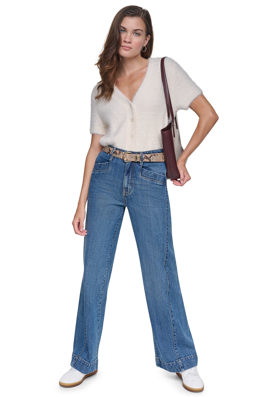 HIGH-RISE FORWARD SEAM WIDE LEG